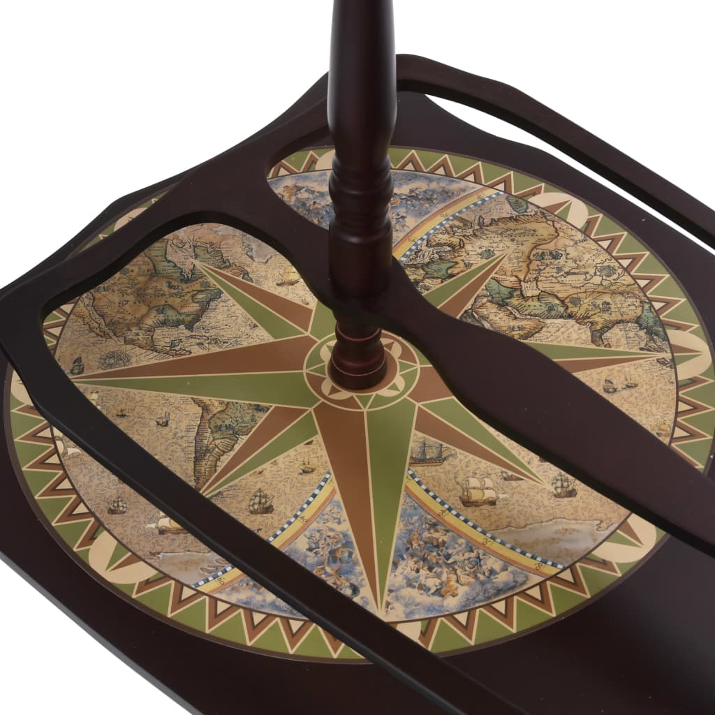 vidaXL Globe Bar Cart Globe Wine Bar Liquor Bar Cabinet Solid Eucalyptus Wood