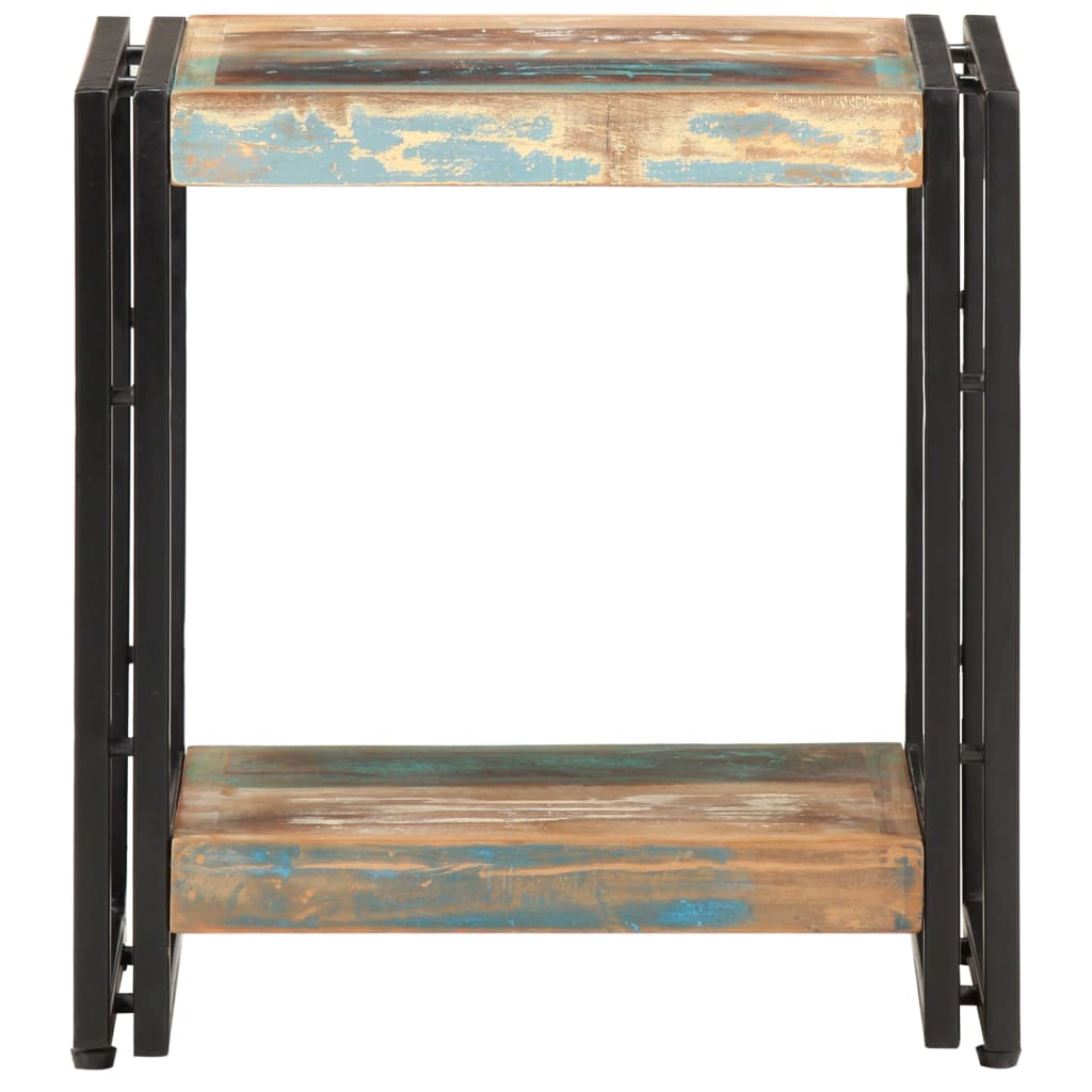 vidaXL Side Table 15.7"x11.8"x15.7" Solid Reclaimed Wood