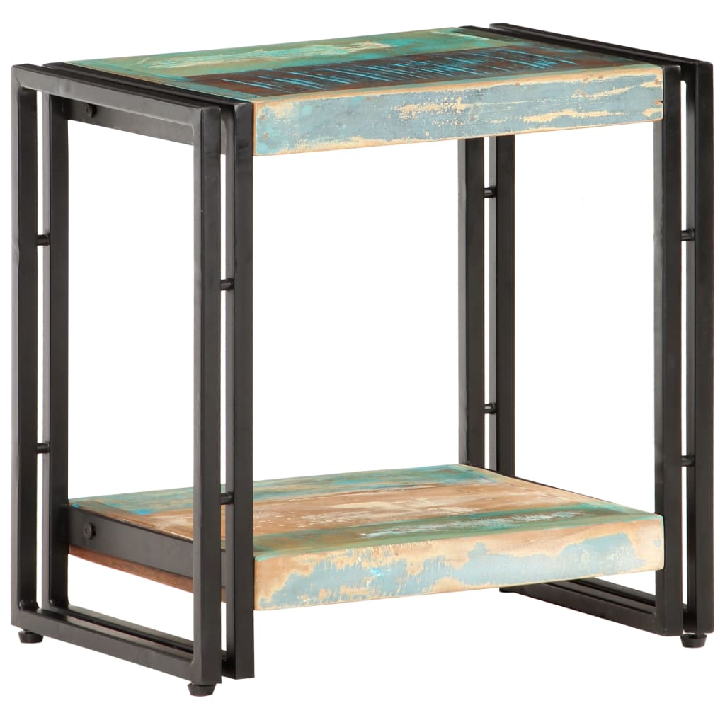 vidaXL Side Table 15.7"x11.8"x15.7" Solid Reclaimed Wood