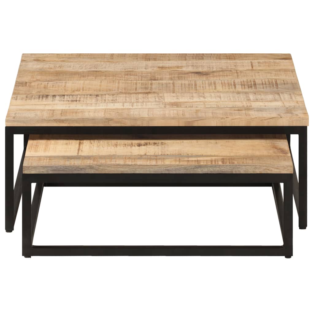 vidaXL Nesting Coffee Tables 2 pcs Solid Mango Wood