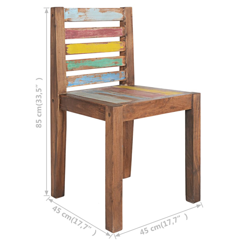 vidaXL Dining Chairs Accent Side Chair Reclaimed Wood Solid Reclaimed Wood