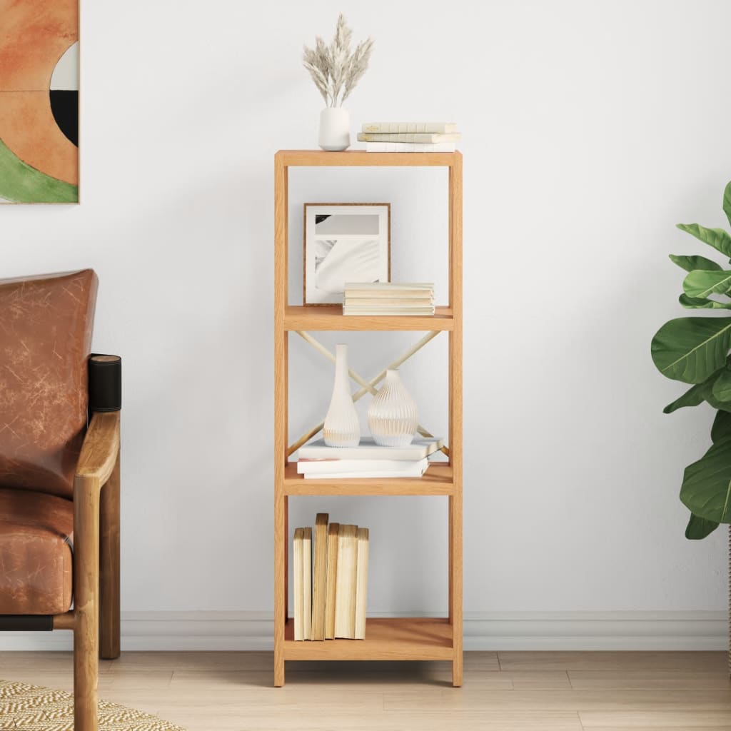 vidaXL Shelf Bathroom Storage Bookshelf Rack Shelving Unit Solid Wood Oak