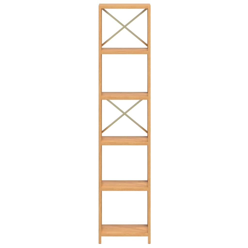 vidaXL Shelf Bathroom Storage Bookshelf Rack Shelving Unit Solid Wood Oak